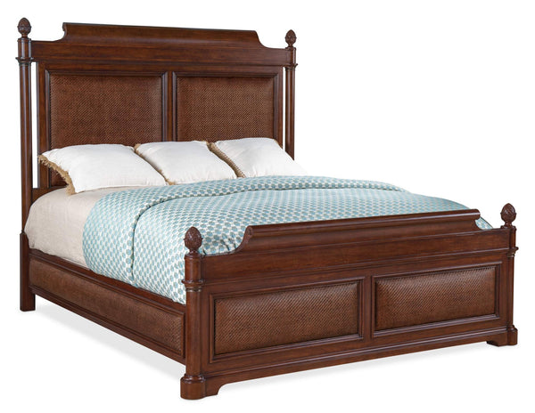 Safavieh Charleston Cal King Panel Bed - Dark Wood | Hooker Furniture - 6750-90260-85