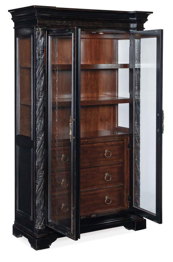 Safavieh Charleston Display Cabinet - Black | Hooker Furniture - 6750-75906-00
