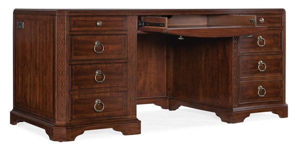 Safavieh Charleston Executive Desk - Dark Wood | Hooker Furniture - 6750-10563-85