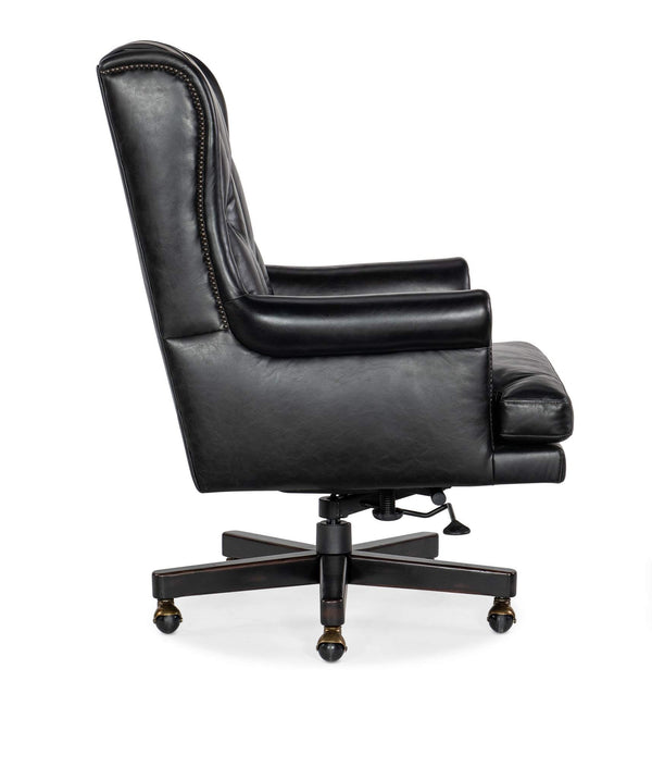 Safavieh Charleston Executive Swivel Tilt Chair - Black | Hooker Furniture - EC110-099