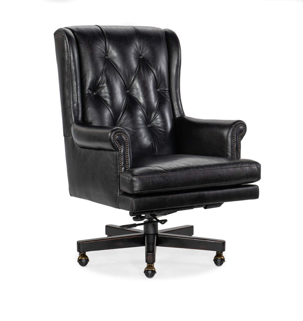 safavieh Charleston Executive Swivel Tilt Chair - Black | Hooker Furniture - EC110-099