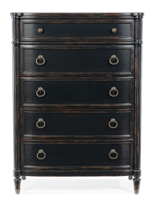 Safavieh Charleston Five-Drawer Chest - Black | Hooker Furniture - 6750-90010-97