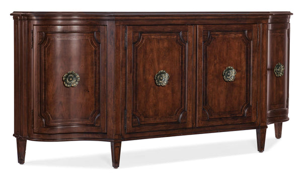 safavieh Charleston Four-Door Buffet - Dark Wood | Hooker Furniture - 6750-75900-85