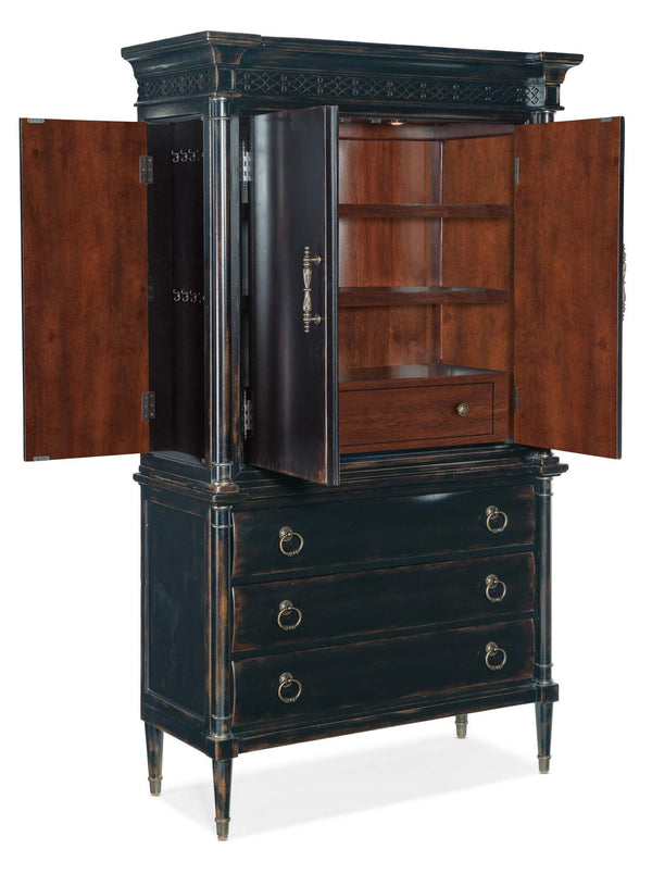 Safavieh Charleston Jewelry Armoire - Black | Hooker Furniture - 6750-90014-97