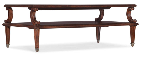 Safavieh Charleston Rectangle Cocktail Table - Dark Wood | Hooker Furniture - 6750-80110-85