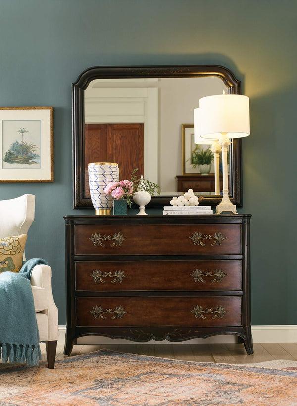 Safavieh Charleston Round Mirror - Dark Wood | Hooker Furniture - 6750-90007-85