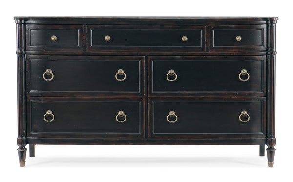 Safavieh Charleston Seven-Drawer Dresser - Black | Hooker Furniture - 6750-90202-97