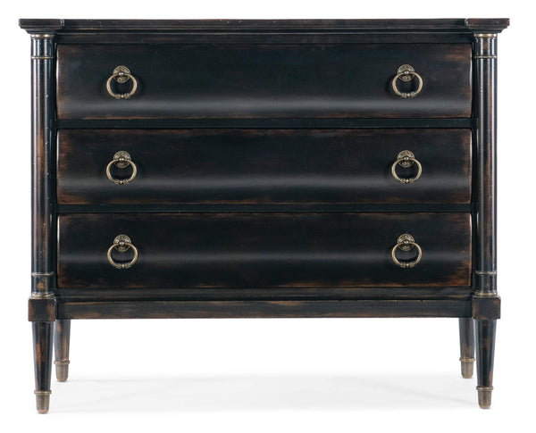 Safavieh Charleston Three Drawer Chest - Armoire Base - Black | Hooker Furniture - 6750-90014B-97