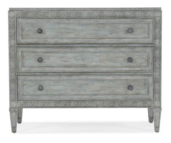 Safavieh Charleston Three-Drawer Chest - Blue | Hooker Furniture - 6750-85018-44