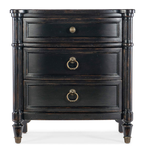 Safavieh Charleston Three-Drawer Nightstand - Black | Hooker Furniture - 6750-90015-97