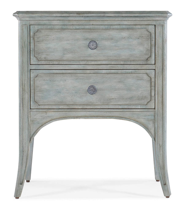 Safavieh Charleston Two-Drawer Accent Table - Blue | Hooker Furniture - 6750-50011-44