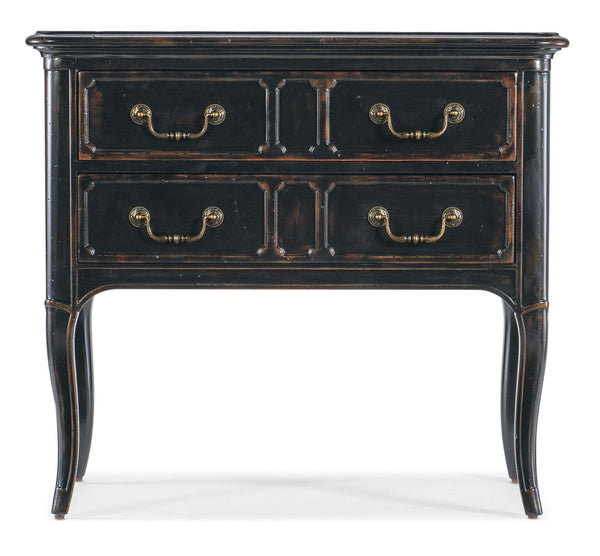 Safavieh Charleston Two-Drawer Nightstand - Black | Hooker Furniture - 6750-90215-97