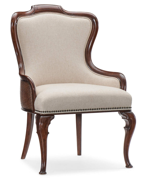 safavieh Charleston Upholstered Arm Chair - Beige | Hooker Furniture - 6750-75600-85