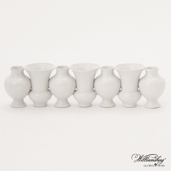 safavieh Chinoise Linear Bud Vase-White Crackle | Global Views - 4.80125