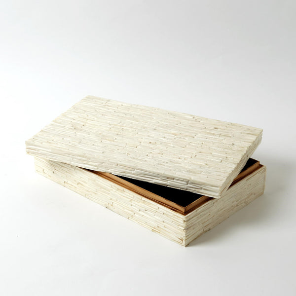 Safavieh Chiseled Bone Storage Box-Lg | Global Views - 7.90244