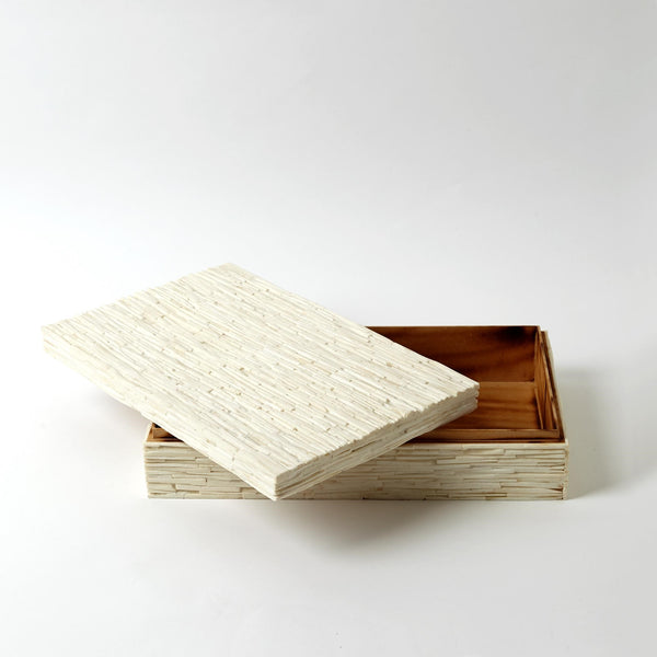 Safavieh Chiseled Bone Storage Box-Lg | Global Views - 7.90244