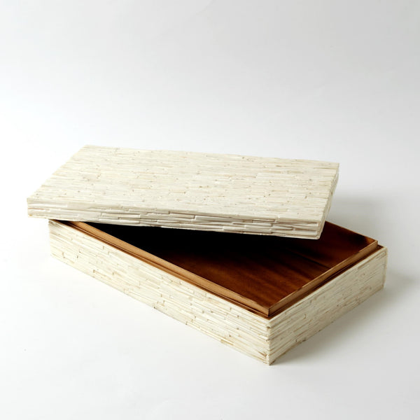Safavieh Chiseled Bone Storage Box-Lg | Global Views - 7.90244
