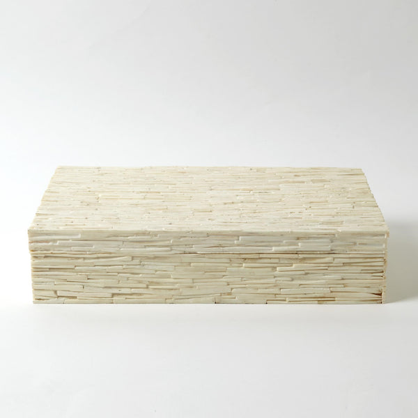 safavieh Chiseled Bone Storage Box-Lg | Global Views - 7.90244