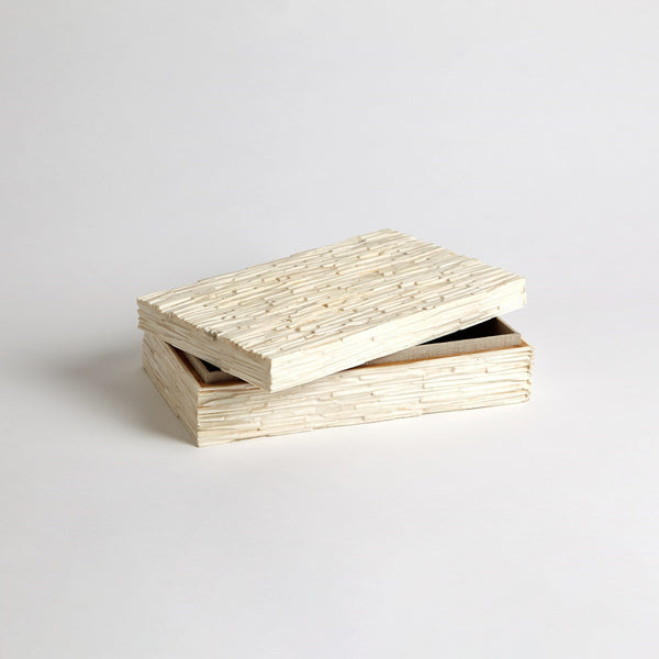 Safavieh Chiseled Bone Storage Box-Med | Global Views - 7.90245