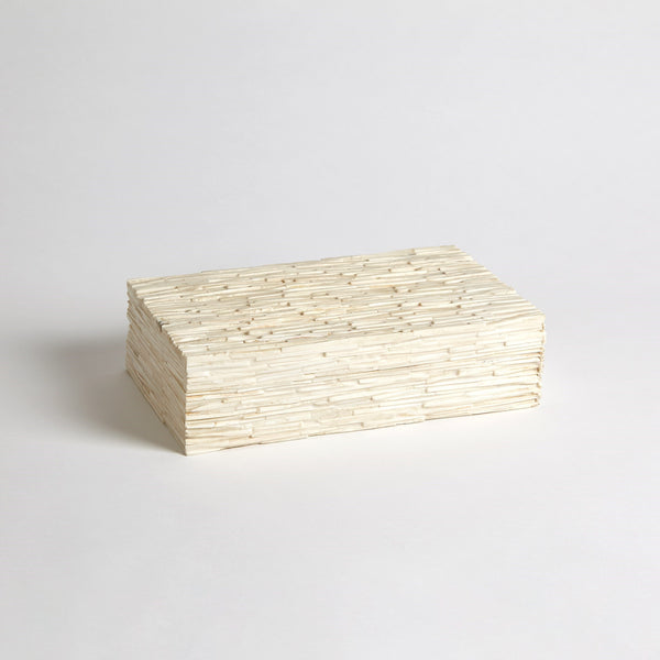safavieh Chiseled Bone Storage Box-Med | Global Views - 7.90245