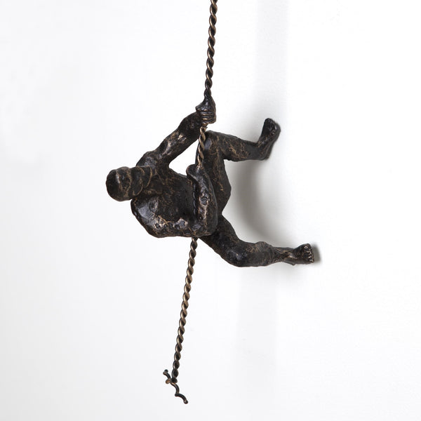 safavieh Climbing Man-Wall Mounted-Bronze | Global Views - 8.80849