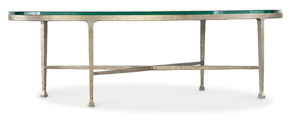 safavieh Cora Glass Top Oval Coffee Table - Gold | Hooker Furniture - M14-80211-95