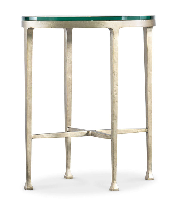 safavieh Cora Glass Top Oval Drink Table - Gold | Hooker Furniture - M14-80117-95