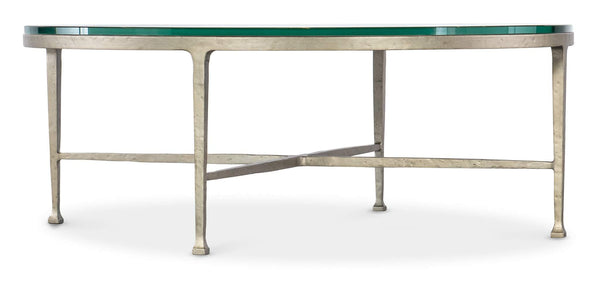 safavieh Cora Glass Top Round Coffee Table - Gold | Hooker Furniture - M14-80111-95