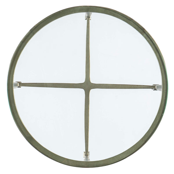 Safavieh Cora Glass Top Round Side Table - Gold | Hooker Furniture - M14-80113-95