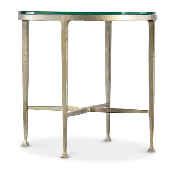 safavieh Cora Glass Top Round Side Table - Gold | Hooker Furniture - M14-80113-95