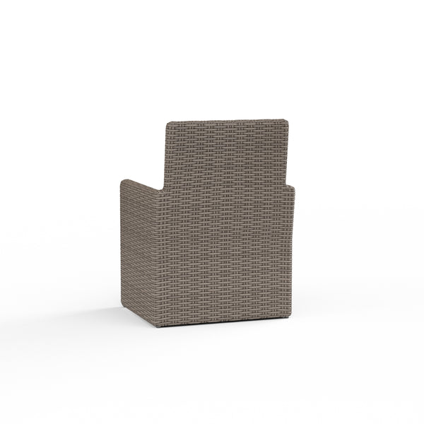 Safavieh Coronado Dining Chair In Canvas Flax W/ Self Welt - Driftwood | Sunset West - SW2101-1-FLAX-STKIT