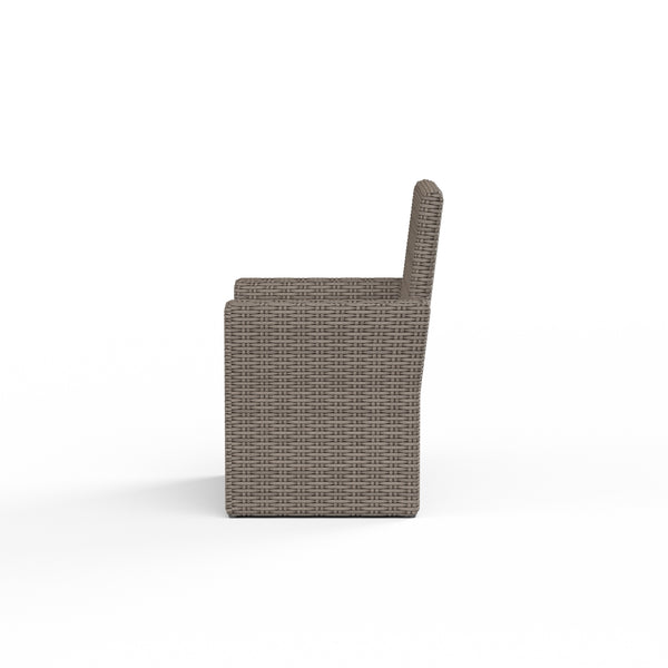Safavieh Coronado Dining Chair In Canvas Flax W/ Self Welt - Driftwood | Sunset West - SW2101-1-FLAX-STKIT