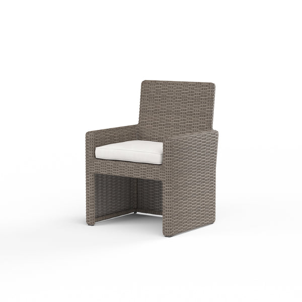 safavieh Coronado Dining Chair in Canvas Flax w/ Self Welt - Driftwood | Sunset West - SW2101-1-FLAX-STKIT