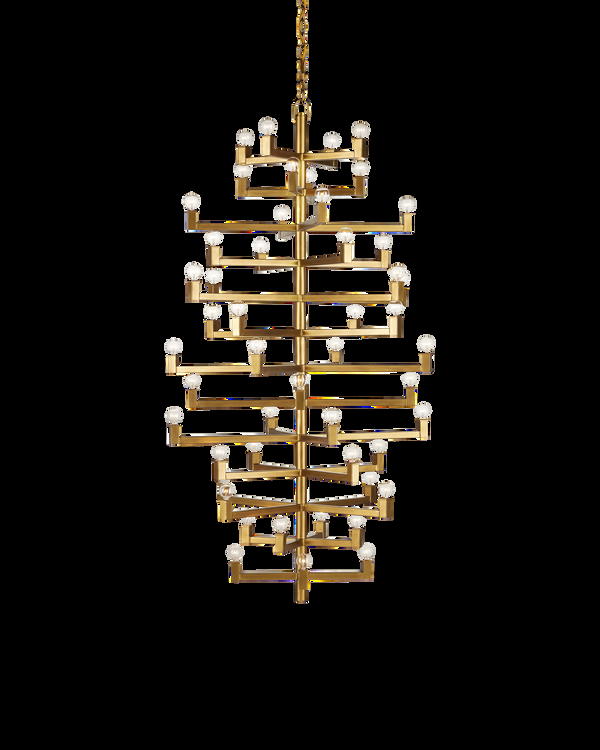 safavieh Currey & Co Andre Grande Brass Chandelier | 9000-0918