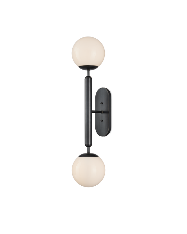 safavieh Currey & Co Barbican Double-Light Bronze Wall Sconce | 5800-0035