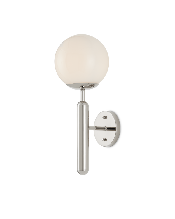 safavieh Currey & Co Barbican Single-Light Nickel Wall Sconce | 5800-0032