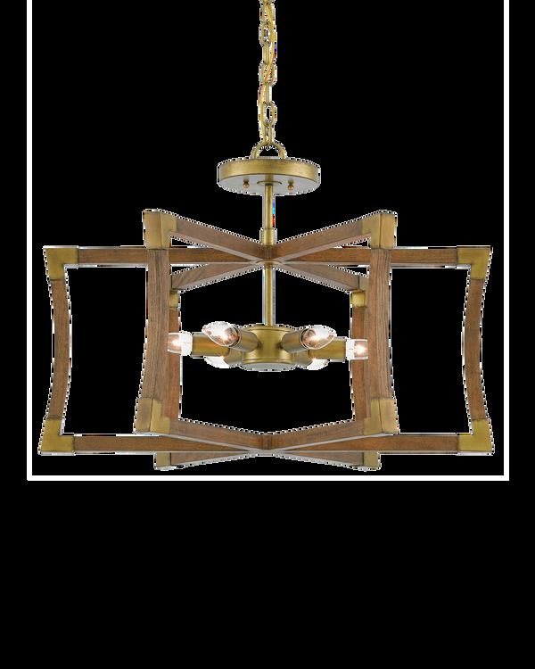 safavieh Currey & Co Bastian Small Chestnut Semi-Flush Mount | 9000-0221