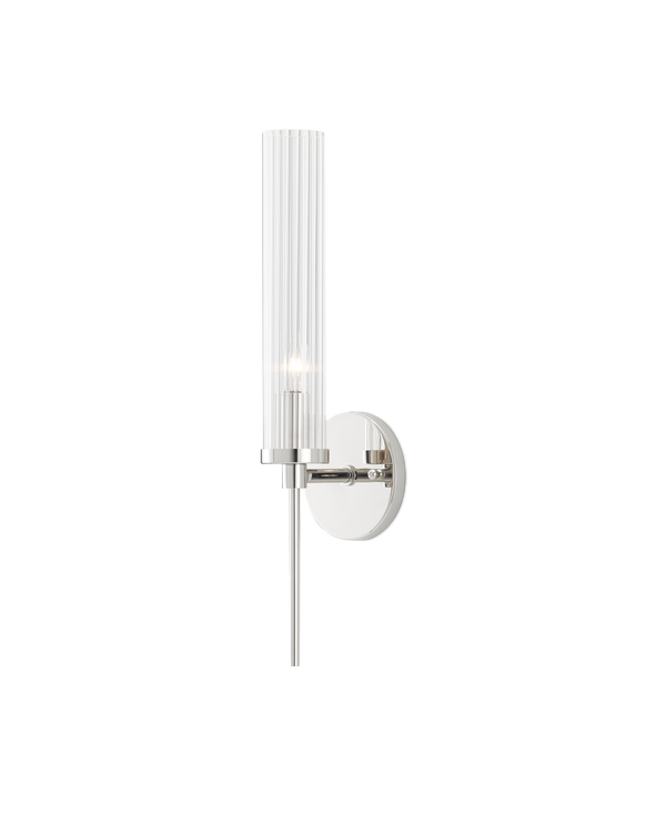 safavieh Currey & Co Bellings Nickel Wall Sconce | 5800-0005