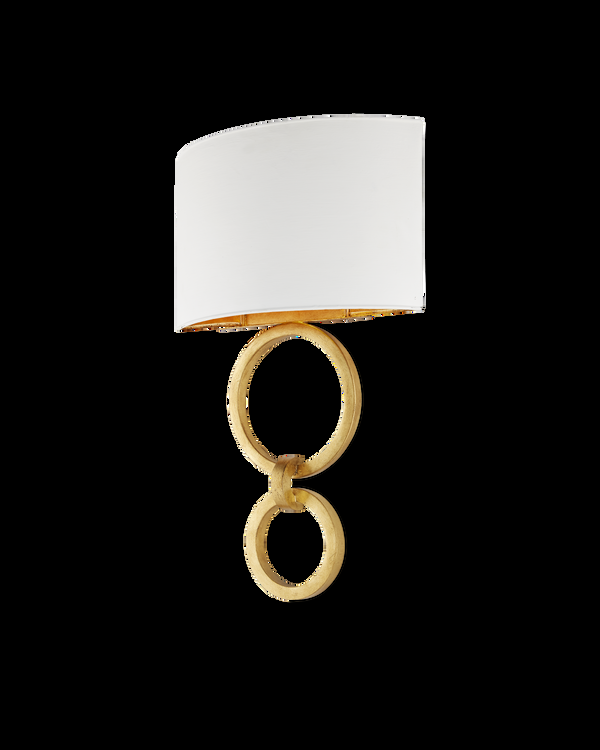 safavieh Currey & Co Bolebrook White Wall Sconce White Shade | 5900-0048
