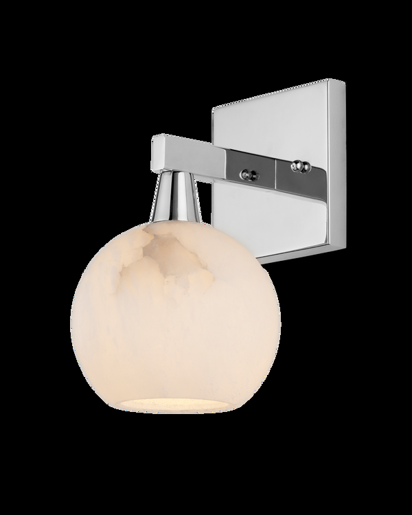 safavieh Currey & Co Bombelles Nickel Bath Wall Sconce | 5800-0040