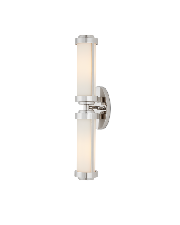 safavieh Currey & Co Bowland Nickel Bath Wall Sconce | 5800-0043