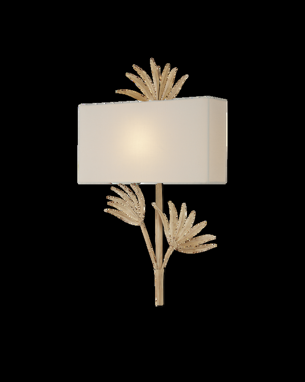 safavieh Currey & Co Calliope Coco Cream Wall Sconce White Shade | 5900-0049