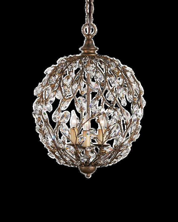 safavieh Currey & Co Crystal Bud Gold Orb Chandelier | 9652