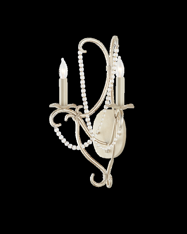 safavieh Currey & Co Crystal Lights Silver Wall Sconce | 5980