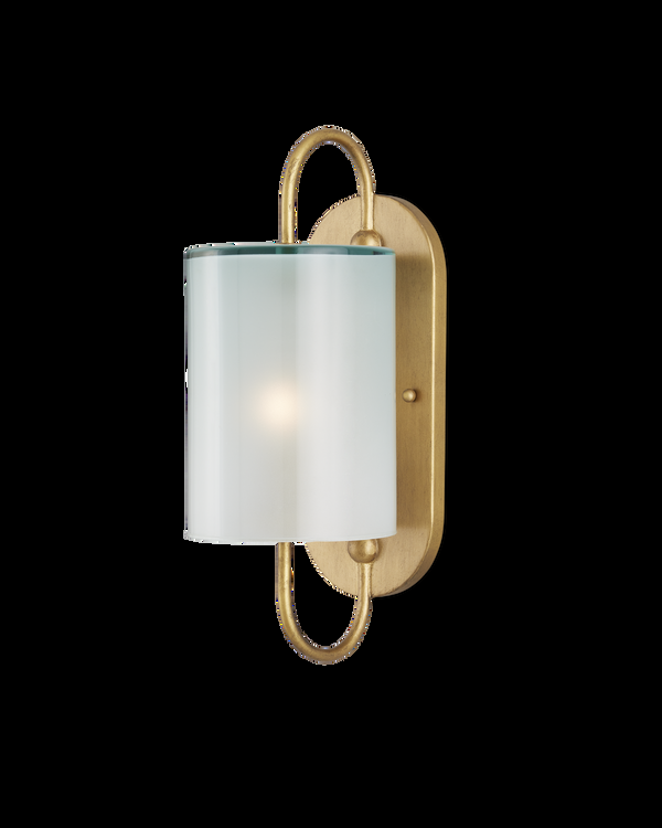 safavieh Currey & Co Glacier Brass Wall Sconce | 5800-0024
