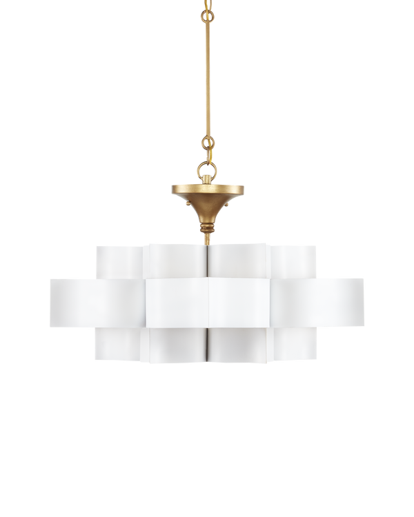 safavieh Currey & Co Grand Lotus Small White Chandelier | 9000-0856
