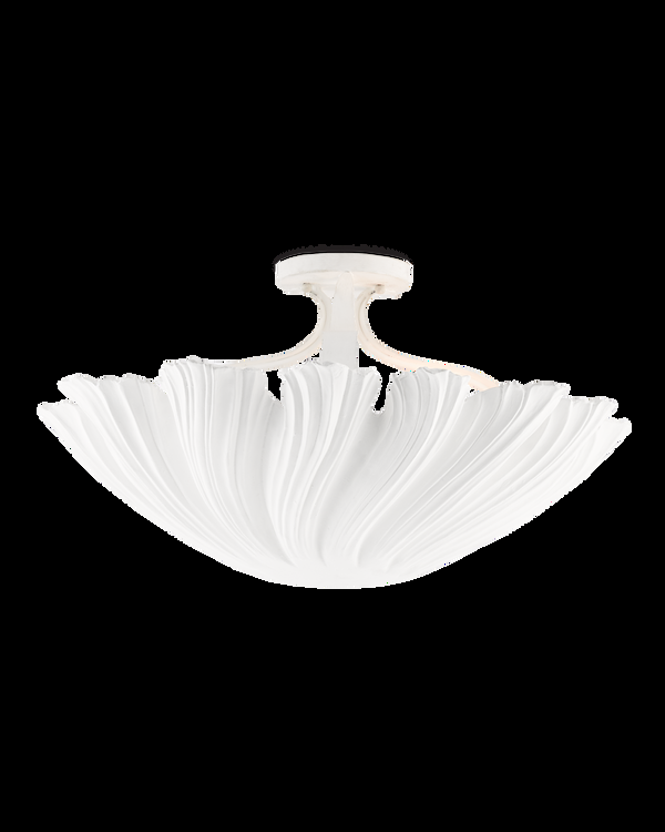 safavieh Currey & Co Hadley White Semi-Flush Mount | 9000-0466