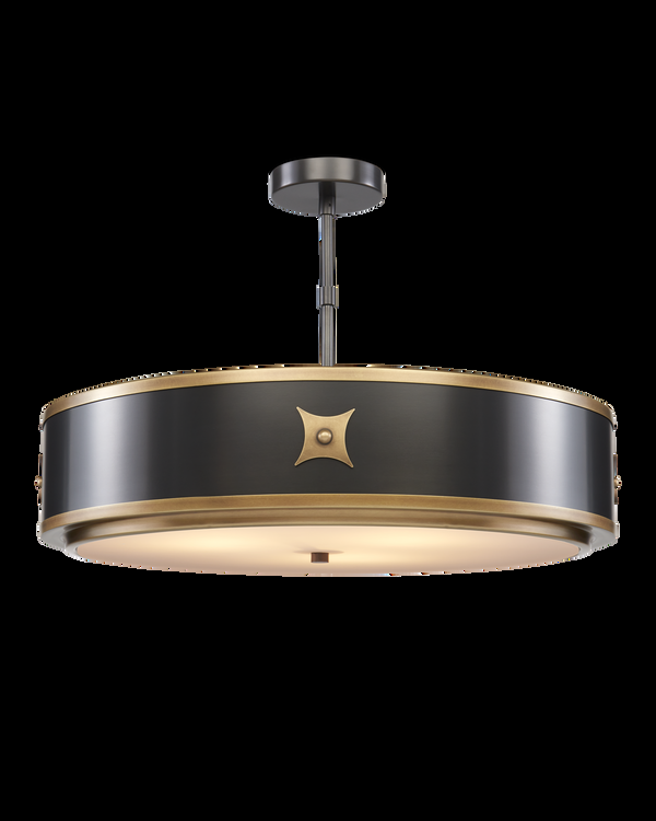 safavieh Currey & Co Huntsman Black Semi-Flush Mount | 9000-0171