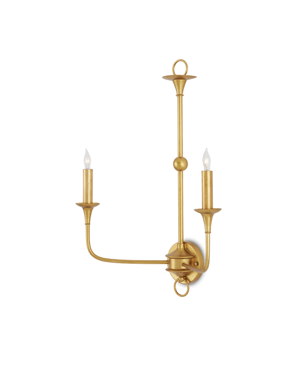 safavieh Currey & Co Nottaway Gold Double-Light Wall Sconce | 5000-0214