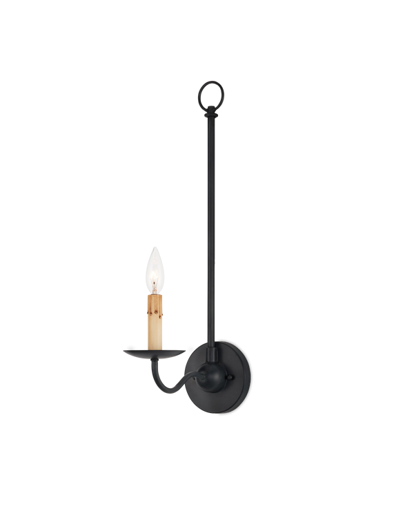 safavieh Currey & Co Saxon Single-Light Black Wall Sconce | 5000-0263